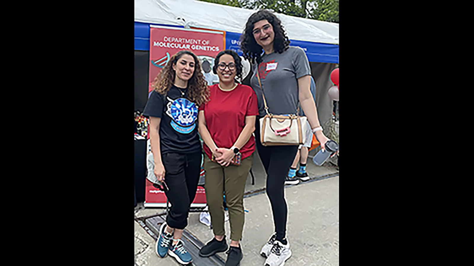 second shift volunteers Hedieh, Priscila, and Isabella