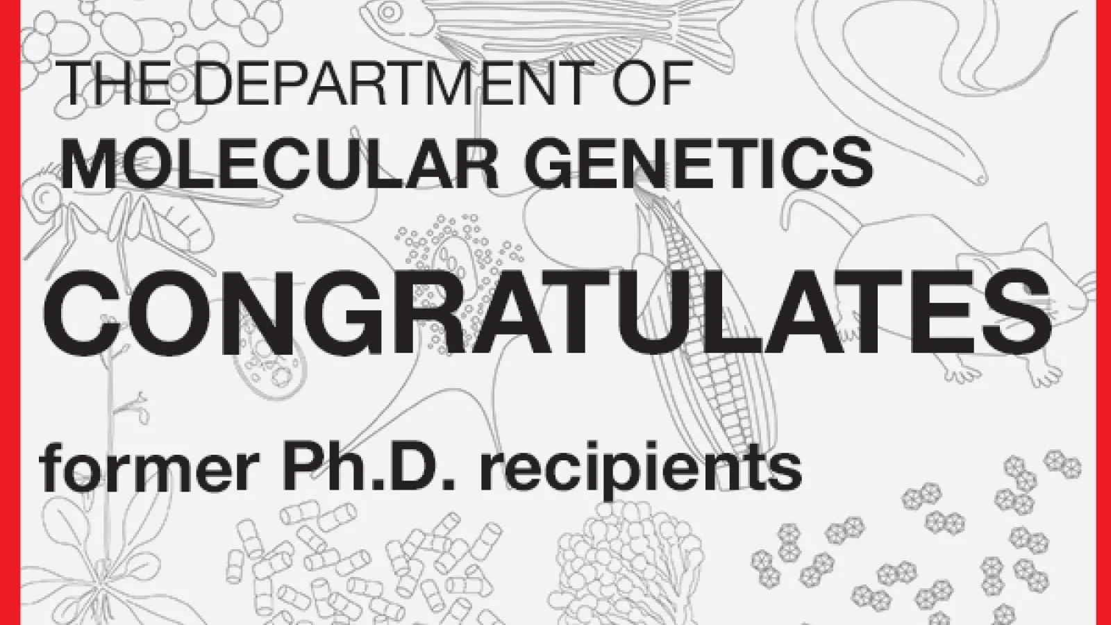 Congratulations to former Mol Gen Ph.D. recipients