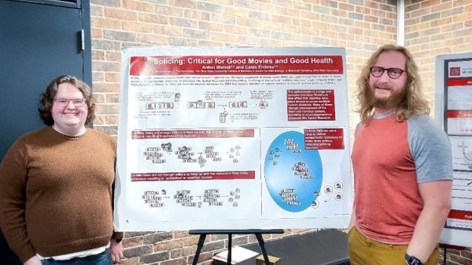 Molecular Genetics Poster presented by two Mol Gen members