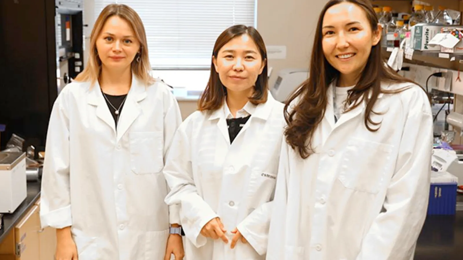 Ardak Kakimova, Sandugash Sandybayeva and Yelena Zaparina in the Hamel lab