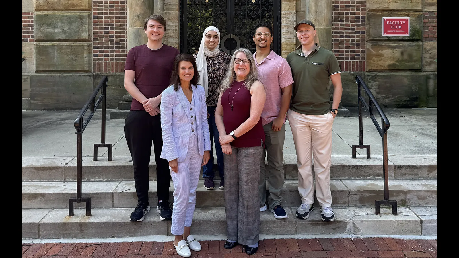 Group shot of the four fellowship winners, Dr. Cole, and Dr. Rodino-Klapac